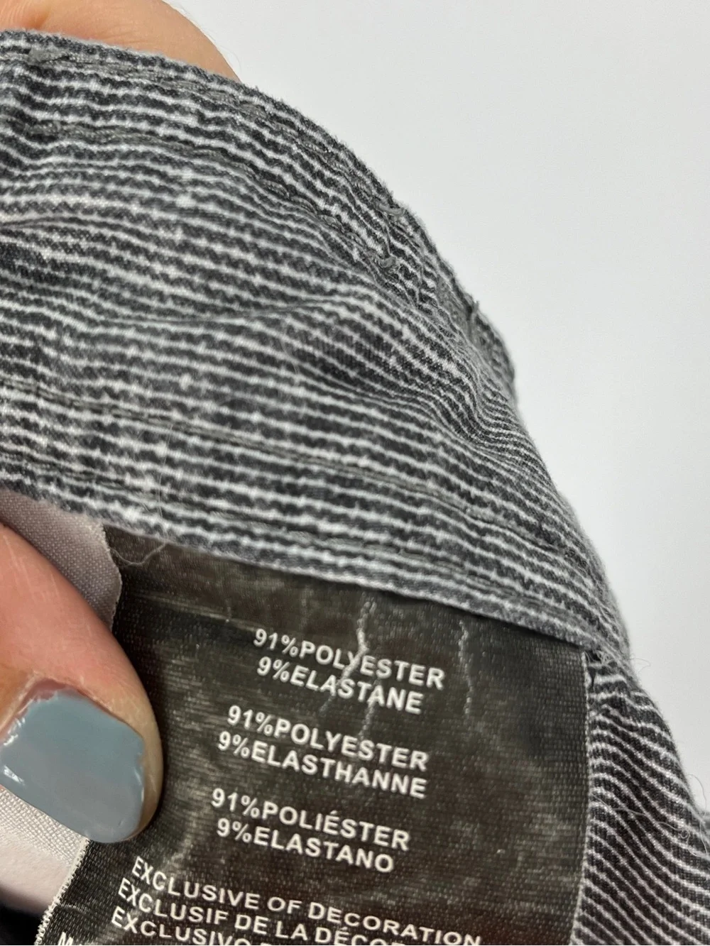 O’Neill Swim Board Shorts Men’s Size 38 Blue Grey Striped Drawstring Waist